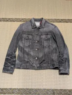 リーバイス red loop USED加工 ブラック デニム ジャケット M