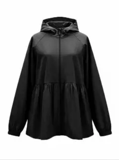 Mサイズ　coca uvカットティアードパーカー　ブラックのサムネイル