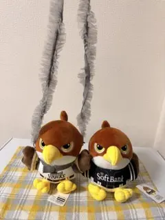 ソフトバンクホークス 鷹ぬいぐるみ タカぬい キャップ3等 2個セット