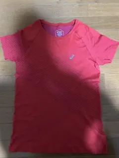 ASICS 赤 トレーニングTシャツ