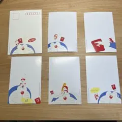 ドラえもん　ポストカード　封筒1枚・はがき5枚セット　デザイン違い