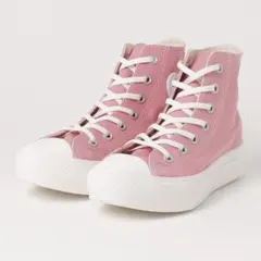 CONVERSE ピンク ハートパッチ スニーカー