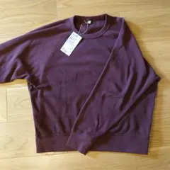 無印良品　ワッフル編みクルーネック長袖Ｔシャツ