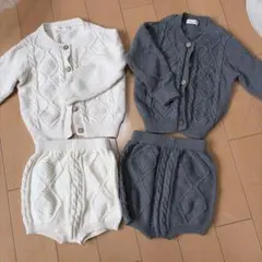 ケーブルニットカーディガン 2色セット