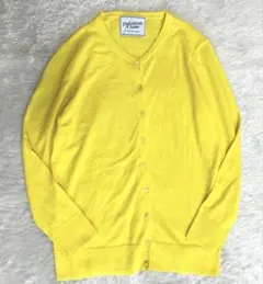 美品☆希少カラー/ドゥーズィエムクラス クルーネックカーディガン 黄色