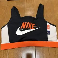 NIKE スポーツブラ ブラック/ホワイト/オレンジ　X L ( Lくらい)
