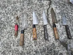 山形打刃物　利正　出刃　菜切　薄刃　包丁　3本　セット　白鋼　手打ち刃物 山形打刃物 利正 出刃 菜切 薄刃 包丁 3本 セット 白鋼 手打ち刃物