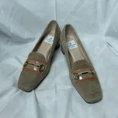 LANVIN ベージュ スエード パンプス