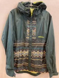 【希少】adidas ダークグリーン ナイロンジャケット　NEO LABEL L