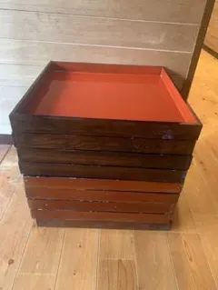 9199 木製　お盆　10客　漆器　古道具　昭和レトロ雑貨　ビンテージ　和骨董　天然生活　クウネル　大正ロマン　トレー　古民具 2025年最新Yahoo!オークション -お盆 木製の中古品・新品・未使用品一覧