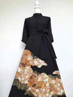 着物リメイクワンピース3760