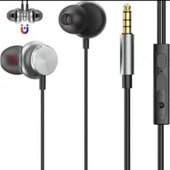 マイク付✨イヤホン 有線イヤホン 3.5mmジャック HIFI音質 音量調整