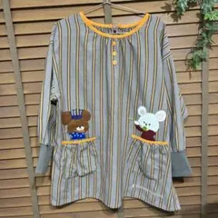 くまのがっこう エプロン ストライプ柄のサムネイル