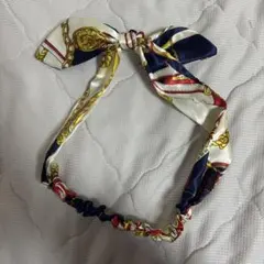 ヘアアクセサリー ヘアバンド リボン ペイズリー柄