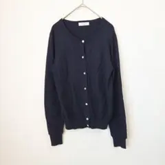 OFUON オフオン Vネックカーディガン M ネイビー 紺 スタイリッシュのサムネイル