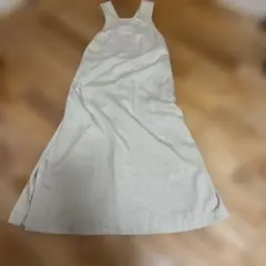 ベージュ ノースリーブ ロングワンピース