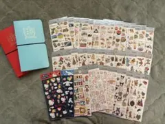 大人の図鑑シール33枚、サンリオデニム2枚、ファイル2つセット