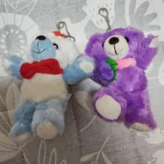 クマのぬいぐるみキーチェーンセット