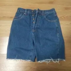 ROLLA'S ダークブルー デニムショートパンツ 25size