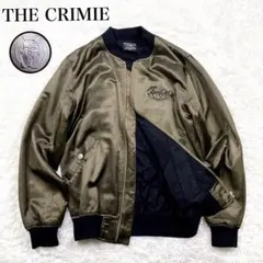 美品 The CRIMIE MA-1 刺繍 ミリタリー 総柄 カーキ 短丈