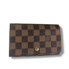 ルイヴィトン　折り財布　ダミエ　L字ファスナー　ポルトモネビエトレゾール