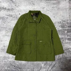 オリーブグリーン キルティングジャケット レディース アウター L