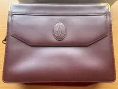 ★Cartier★オールドカルティエ☆マストライン☆レザーセカンドバッグ　未使用