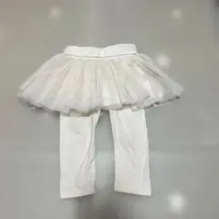 baby GAP 白いレギンスパンツ付きチュールスカート 80cm
