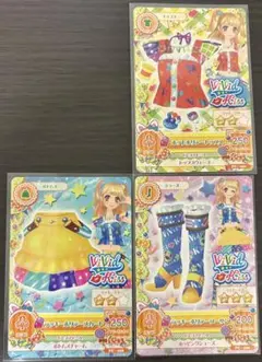 アイカツ　アイカツカード　 ホットホリデーコーデセット　夏樹みくる 3枚セット