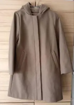 フード付き（取り外し可）コート　サイズS　ベージュ　グローバルワーク