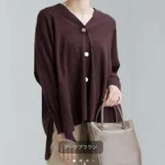 グリーンレーベルリラクシング　シアーカーディガン　シースルー　定価7,920円のサムネイル