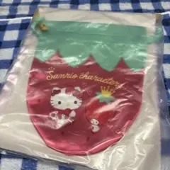 サンリオ いちご新聞 巾着セット ハローキティ いちごの王様