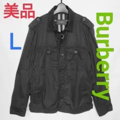 【極美品】BURBERRY ミリタリージャケット ブラック L ノバチェックのサムネイル