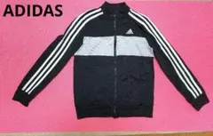 adidas タイベリオジュニアトラックスーツジャケットブラック/グレー 男の子