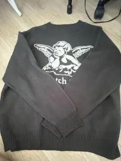 WEGO 天使刺繍 スウェット M 黒