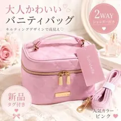 新品 キルティング バニティバッグ ピンク 韓国風