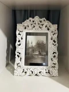 装飾的ホワイトフォトフレーム