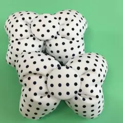 コメントで二個450円！ミニーちゃん型♡白黒ドットのリボンゴム♡