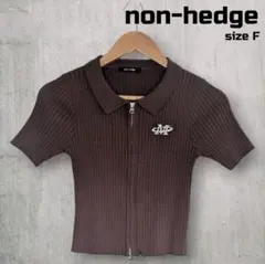 ノンヘッジ non-hedge 美シルエットY2Kリブジップトップのサムネイル