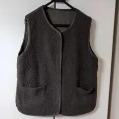 ①【新品未使用品】ダークブラウン ベスト 2XLサイズ