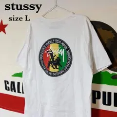 STUSSY メディコム・トイ ベアブリック コラボ Tシャツ サイズ L 古着