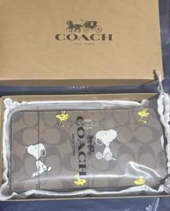 新品未使用 COACH 長財布 スヌーピー