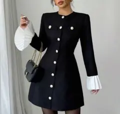 値下げ SHEIN ツイード ワンピース ミニドレス