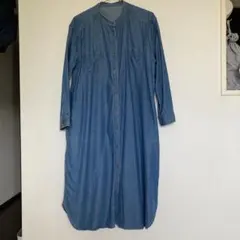 プチオンフルールPetit Honfleurデニムブルー シャツワンピース 長袖