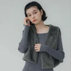 ★美品★coca フェイクファー ベスト