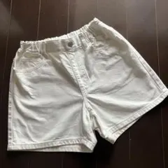 ユニクロ　デニムショートパンツ　白　150