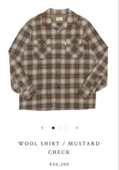 SUBCULTURE WOOL SHIRT MUSTARD CHECK