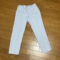 ユニクロライトブルー チェック柄 スラックス