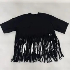 値下げ【最安値】MSGM 大きいサイズ イタリア製 ロゴ フリンジ Tシャツ Sのサムネイル