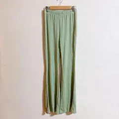 SHEIN【S】グリーン系 フレアパンツ イージーパンツ ウエストゴム